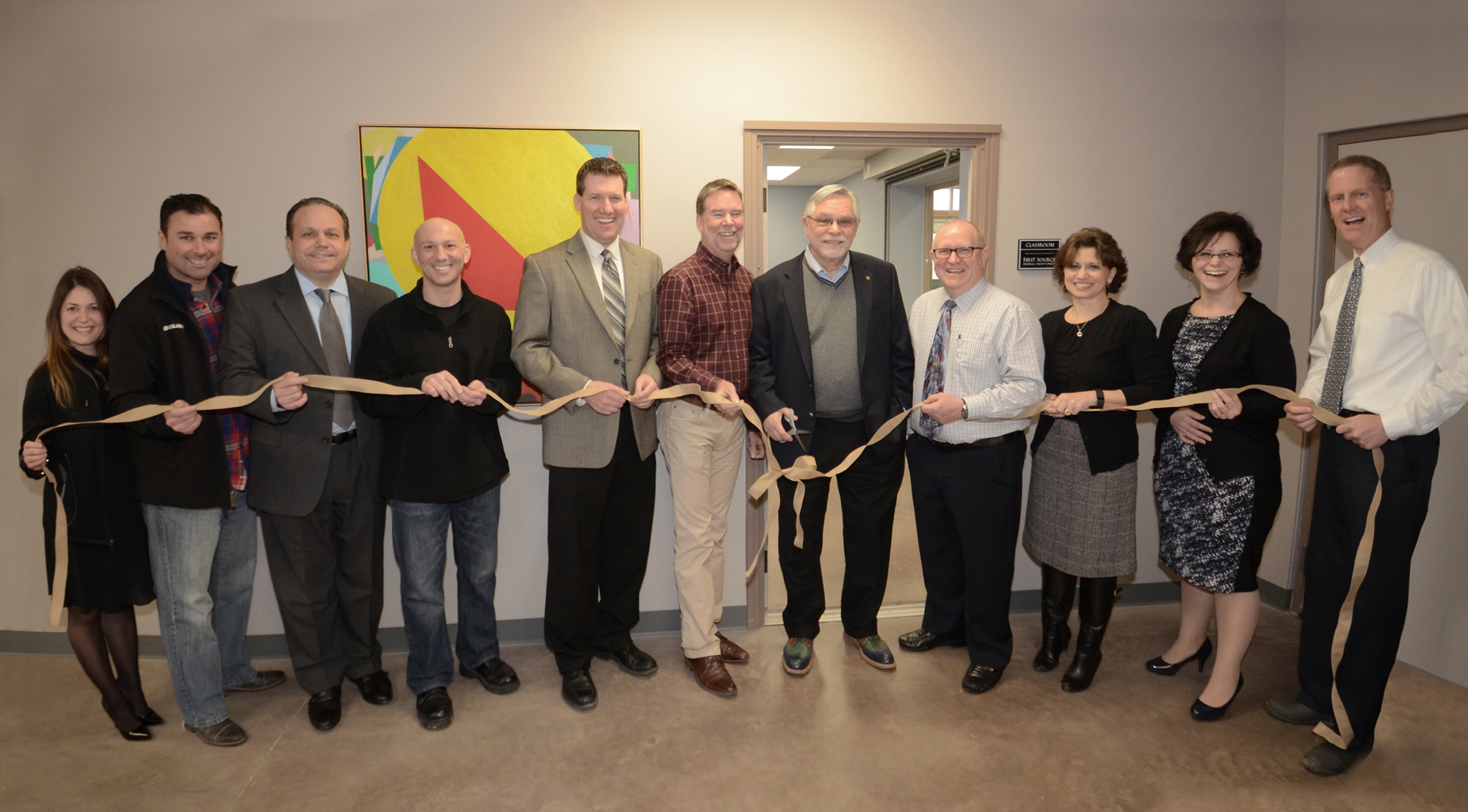 First Source staff dedicated the new multi-purpose room at The Root Farm