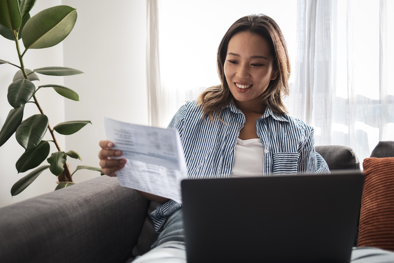Member reviewing loan details online