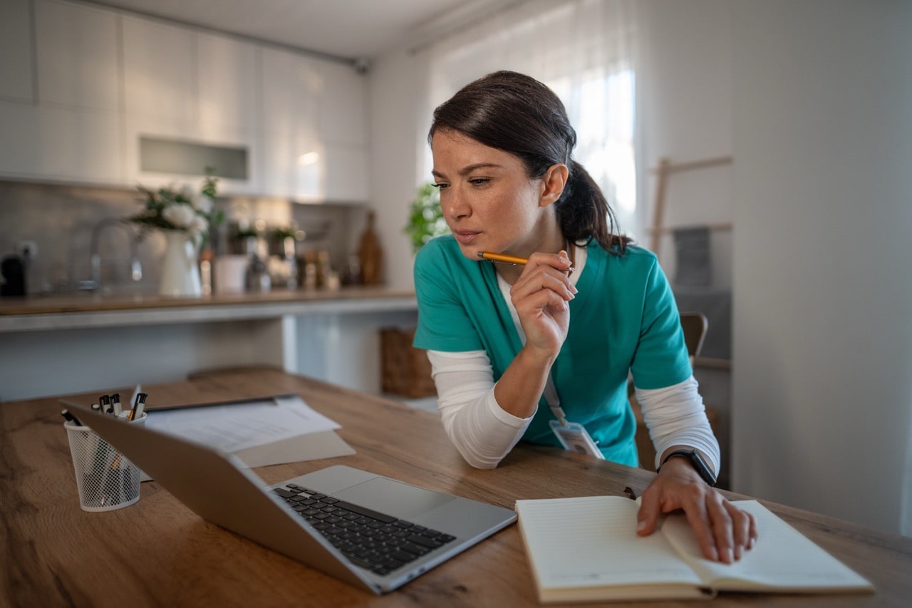 Medical professional reviewing home financing options