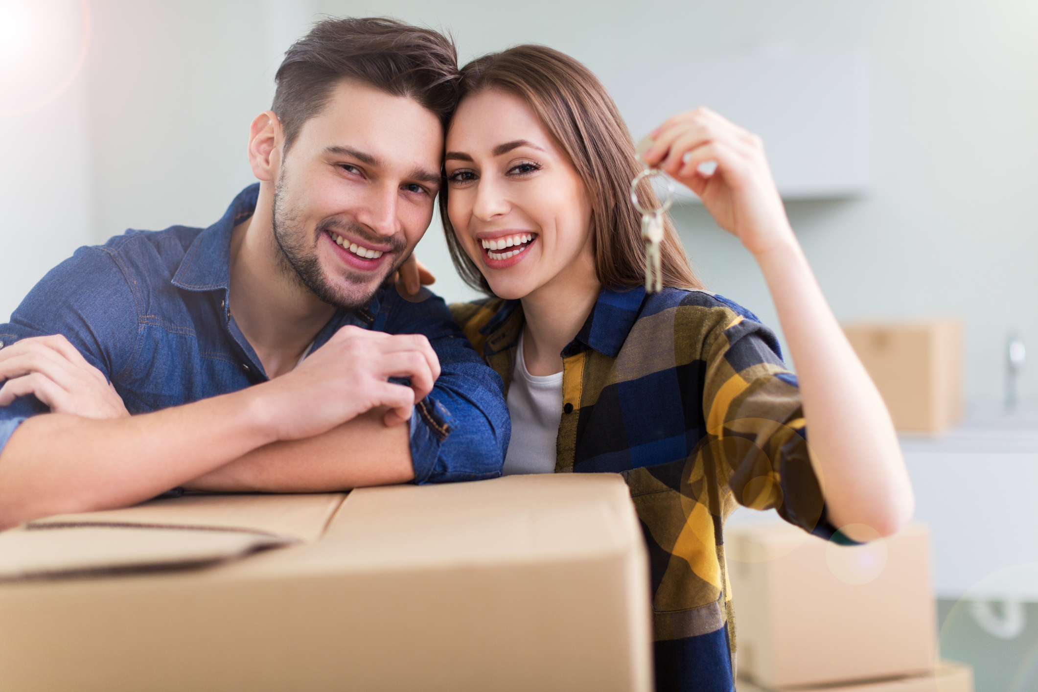 First-time homeowners settling into their home