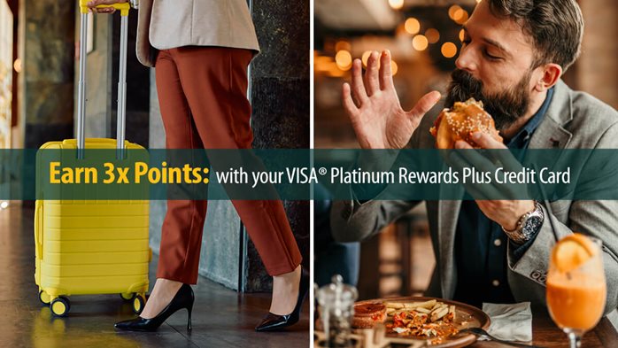 Earn 3x points at restaurants, hotels, and resorts