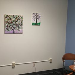 Wig Room interior wall before update.