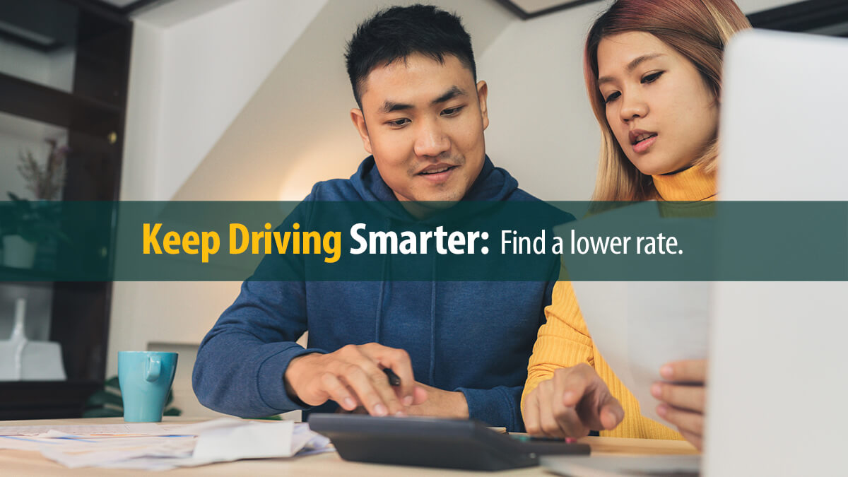 Young asian couple managing finances.