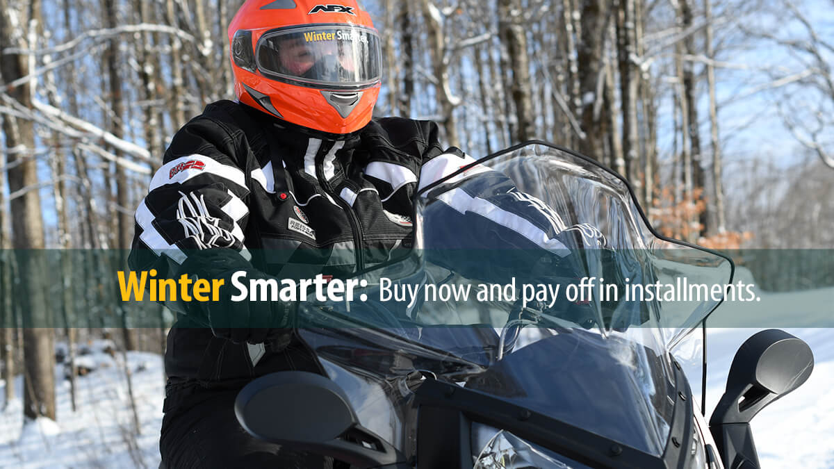 Member enjoying the snowmobile they financed.