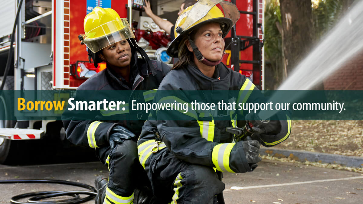 Mid Adult Female Hose Team Working at Emergency.
